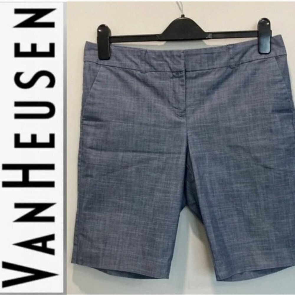 Van Heusen Blue Cotton Bermuda Shorts sz 6​​​​​​​